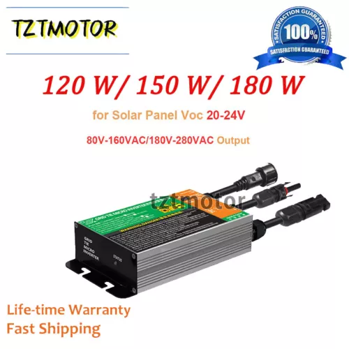 180W/150W/120W MPPT Solar Micro Inverter PV Grid Tie Inverter Input DC 10.8V-30V
