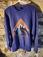 Jack  jones Men Fairweather crew neck sweatshirt Purple Small NWT Retro Style