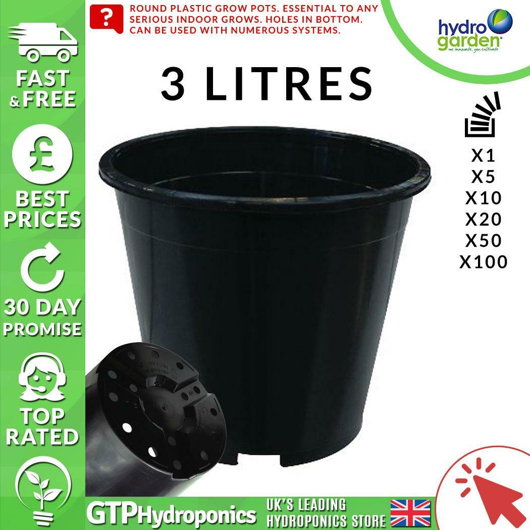 Patio Plants Extra Large Heavy Duty Black Plastic Container Plant Pots