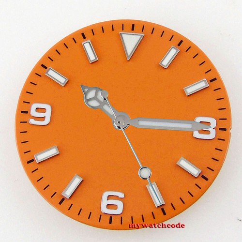 29 mm orange blau schwarz weiß Zifferblatt passend für NH35 NH36 ETA 2824 2836 2813 Miyota 8215 - Bild 21 von 23