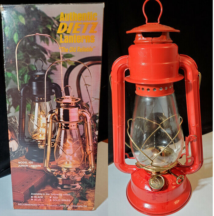 1989 Vintage DIETZ No. 20 JUNIOR w/ Original Box Clear Globe