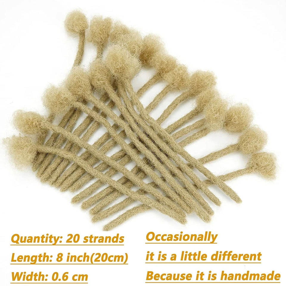 Extensiones Dreadlock 100 % cabello humano real completo hecho a mano afro torcido trenzado cabello Foto 4 de 4