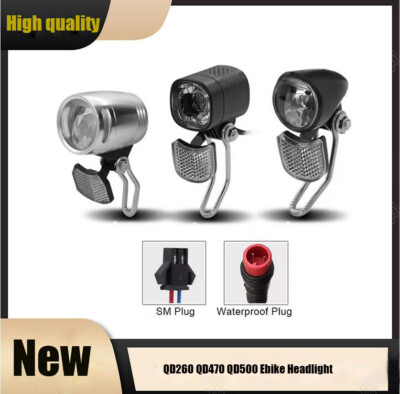 Ebike Headlight Electric Bicycle Front Light QD260 QD470 QD500 LED Light 6V-60V