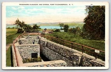 Fort Ticonderoga New York~Prisoners Dungeons & Ovens~Postmarked~Vintage Postcard