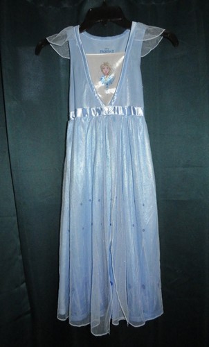 DISNEY FROZEN II PRINCESS ELSA NIGHTGOWN COSTUME SZ M BLUE GOWN DRESS UP - Picture 2 of 11