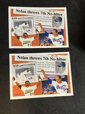 Lote de 2 cartas 1991 Upper Deck - impresión corta #SP2 Nolan Ryan, Rickey Henderson