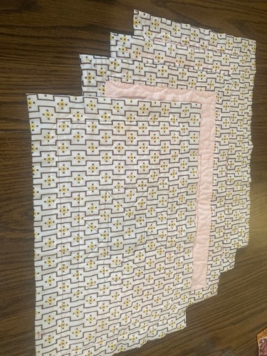 Corredor de mesa estrella octágono acolchado con 4 manteles individuales a juego - rosa y patrón - Imagen 5 de 5