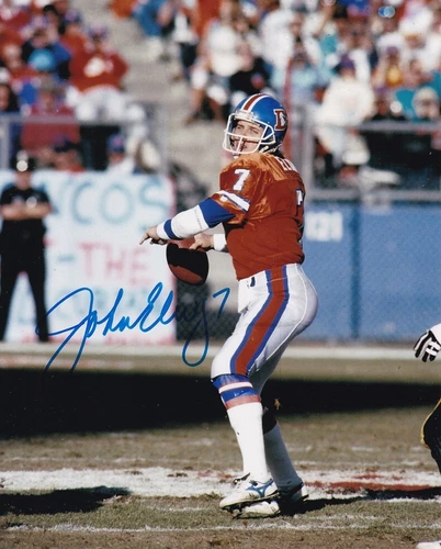 JOHN ELWAY SIGNED AUTOGRAPH 8 X 10 PHOTO BRONCOS
