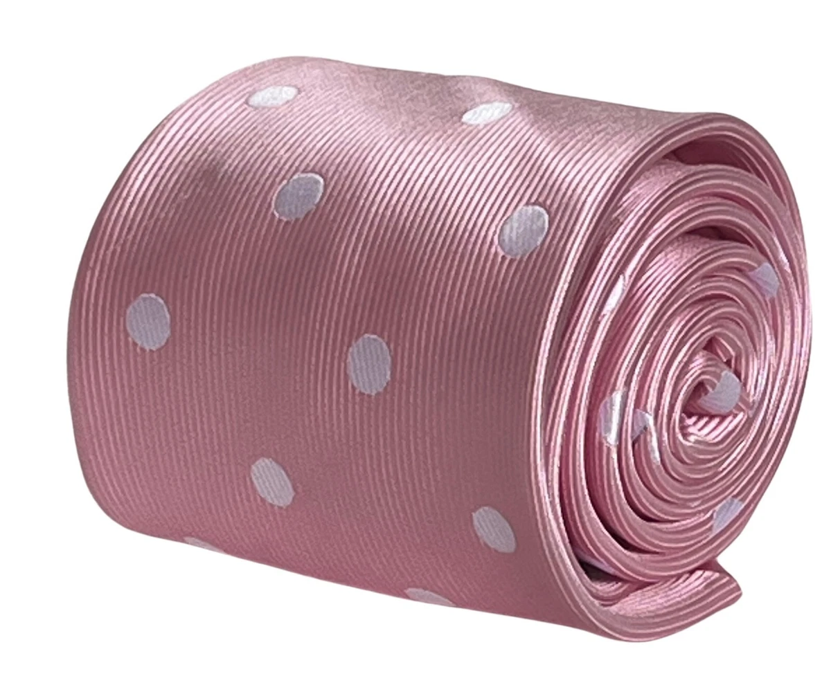Da Uomo Cravatta Opaco Rosa Clip 5.5CM Classico & Custom Colore Barretta Pin