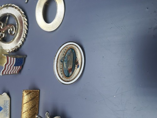 Vintage Jewelry LOT of 14 Pins Broochs Gold Silver Rhinstone - Picture 4 of 15