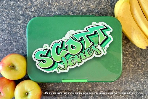 Graffiti Custom Personalized First Last Name Decal Sticker Water Bottle Laptop - Picture 9 of 15