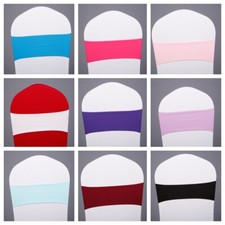 10 PCS Classic Simple Elastic Spandex Chair Sashes Party Banquet Wedding Decor