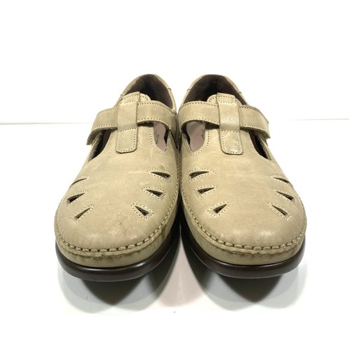 SAS Womens Beige Roamer Sage Vented Elastic Round Toe Comfort Shoe Size 10 - Picture 3 of 10