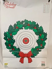 Gun Fun 23 X 35 Inch Paper Targets 25 Pack Scoring "HOLIDAY WREATH" W Scoring