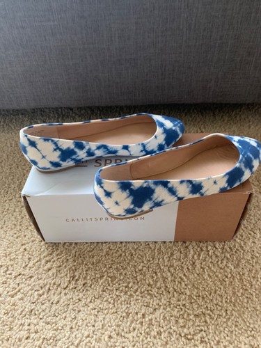 NIB NEW Call it Spring Fibocchi White Navy Blue Ballet Flat US Size 6 M - Picture 4 of 10