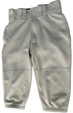 Mizuno Unisex Youth Gray Performance Baseball Softball Pants size YS - EUC