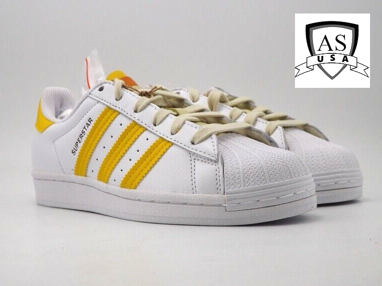 Size 5 - adidas Superstar White Hazy Yellow W for sale