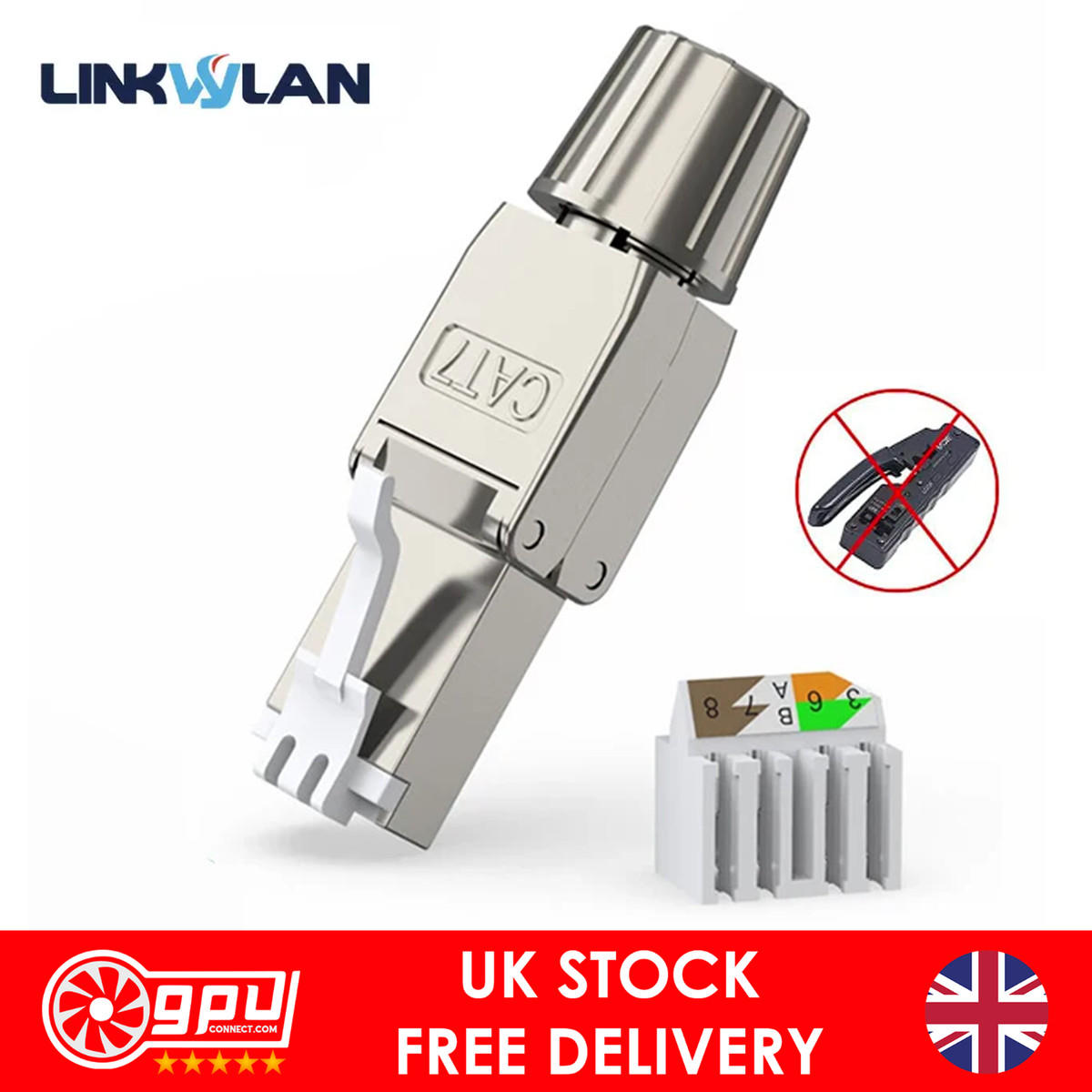 Cat 6 Shielded Connectors Tripp Lite Cat8 RJ45 STP Field-Termination ...