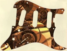 Stratocaster Graphic Pickguard Custom to fit Fender SSS11 Hole ELITE Surreal 2