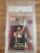 1997 SKYBOX PREMIUM TIM DUNCAN RC #112 SAN ANTONIO SPURS HOF PSA 9 MINT