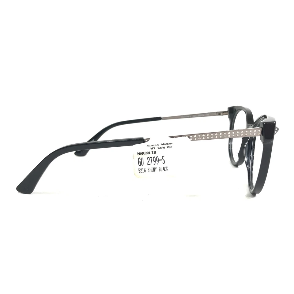 Monturas para gafas Guess GU2799-S 001 negro gris redondo ojo de gato borde completo 52-16-140 Foto 3 de 4