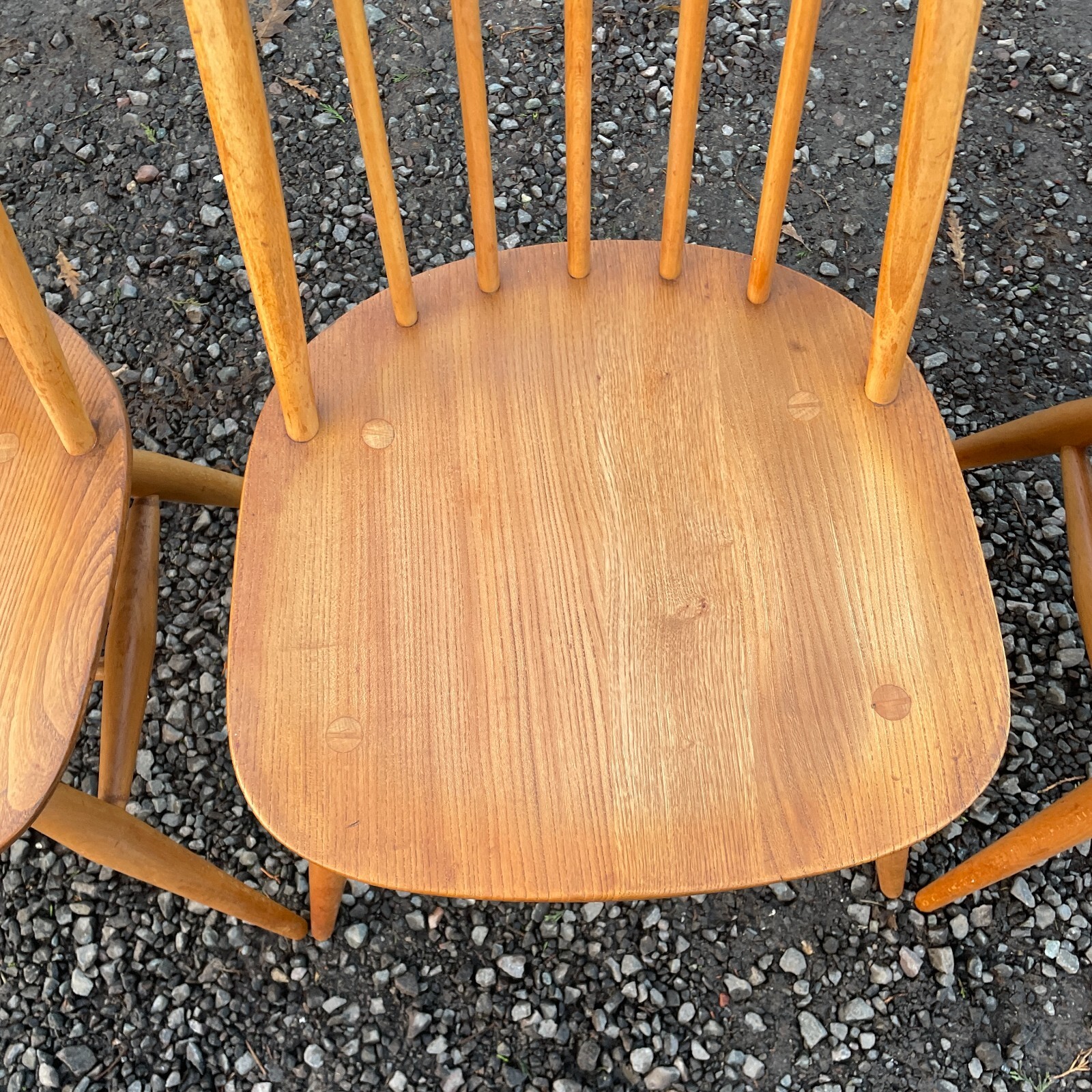 Vintage Ercol Dining Set 384 Drop Leaf Table & 4 x 365 Quaker Chairs