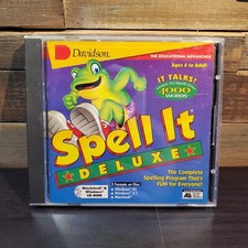 Vtg Spell It Deluxe CD-ROM Win Mac PC Ages 6 Davidson 1996 Homeshooling