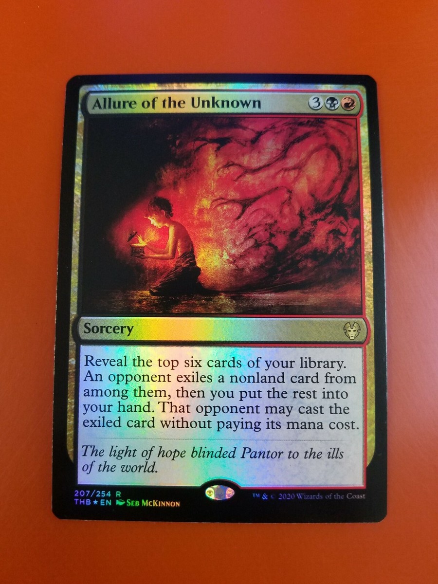 Allure of the Unknown 1x FOIL THB MTG Theros Beyond Death Rare MINT black red Allure of the Unknown 1x FOIL THB MTG Theros Beyond Death Rare MINT black red