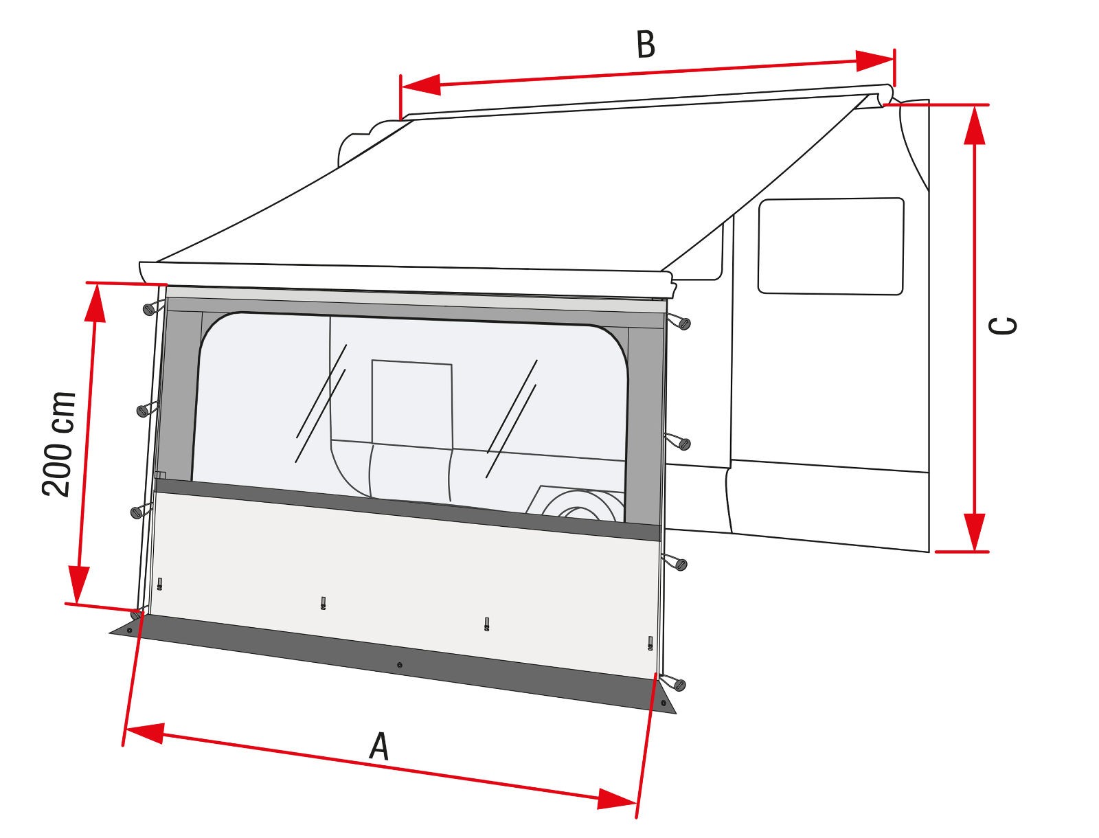 Fiamma Motorhome Blocker Pro 400 Front Panel With Large Crystal Window 07971-06-