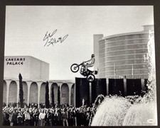 Evel Knievel Signed 16x20 Photo Caesars Palace Las Vegas Jump Stunt Auto JSA