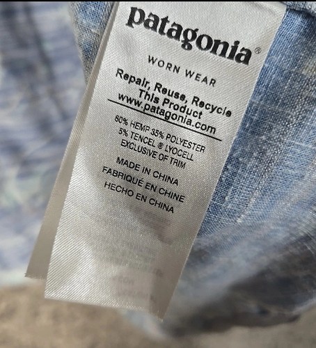 Patagonia Pataloha Voyage Great Wave Hawaiian Hemp Shirt Men’s XS - Picture 7 of 10