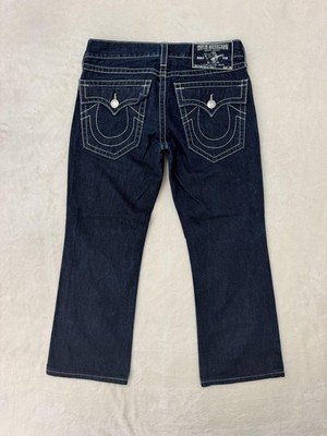 True Religion Billy Big T Jeans Mens 34x30 Blue Dark Wash Denim Relaxed Straight