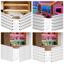 6/10/20-Pack 3.3/6.6 ft V/U Shape LED Aluminum Channel with Cover for LED Strip