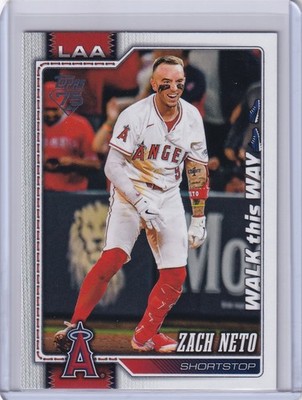 2026 Topps Celebration ZACH NETO Walk This Way SSP Case Hit #230 Angels
