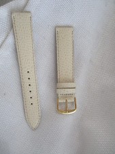 GENUINE leather usa watchstrap watch band strap 18mm gold ivory