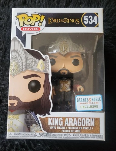 Funko Pop! Lord of the Rings King Aragorn Barnes Noble Exclusive /W Protector