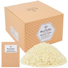 10Lb Organic White Beeswax Pellets - Beeswax for Candle Making Triple Filtere...