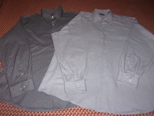 Men's Lot of 2 VAN HEUSEN Long Sleeve Dress Shirts sz XL 34/35 17-17 1/2