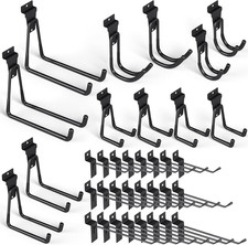 INCLY 36 Pack Heavy Duty Slatwall Hooks, Black Garage Slatwall Panel Accessories