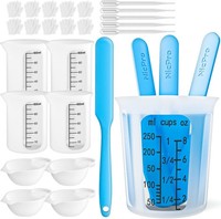 Messbecher Set Silikon 250Ml 100Ml RüHrstäBe Pipetten Fingerlinge FüR Epoxidharz