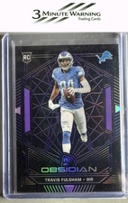 2019 Panini Obsidian #195 Travis Fulgham Electric Etch Purple #/75