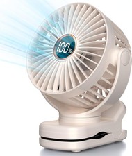 Mini Clip-On Fan Battery Operated 3-Speed Portable Desk Fan
