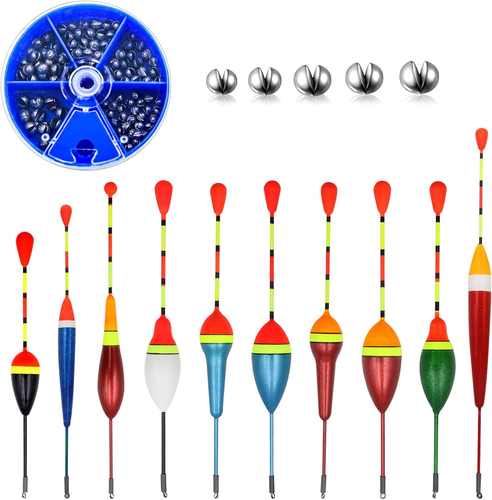 Kit Pesca 10 Pezzi Misure Differenti Galleggiante Pesca Mare Bobbers Da Pesca Ga - Foto 12 di 12