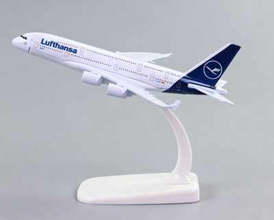 16cm Lufthansa Airbus A380 Diecast Collectible Aviation Plane Model