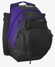 DeMarini Voodoo OG Baseball Softball Backpack Black Purple 2 Bat sleeves 