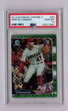2019 Bowman Chrome X #45 Griffin Canning RC PSA 10 Green X-fractor 16/31