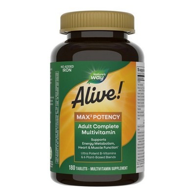 Alive! Max3 Potency Adult Complete Multivitamin-No Adde