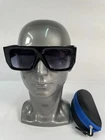 Off-White Fashion Designer Black Sunglasses 50-20-140 Blue Lenses