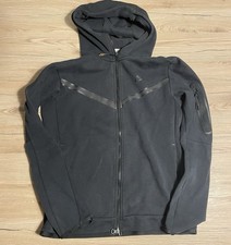 Nike Tech Fleece Nera Zip Intera Originale Hoodie