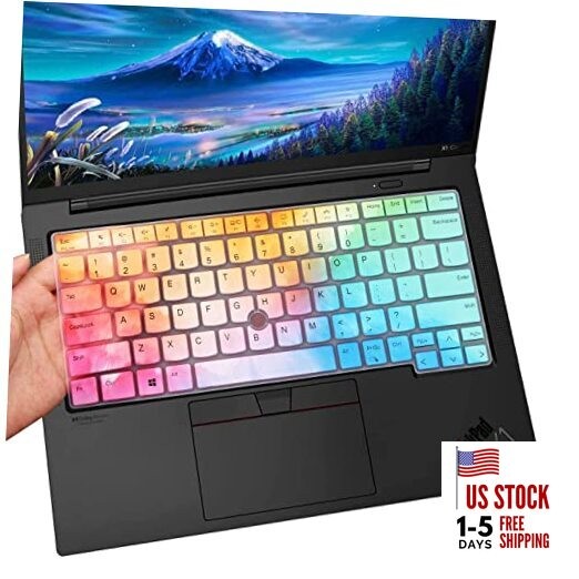  Keyboard Cover for Lenovo Thinkpad x1 Carbon Gen 11/10 14 inch, Colorful